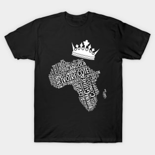 Black History, Africa Map, Colors, African American, light T-Shirt